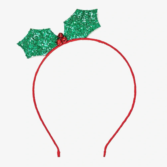 Women’s Christmas Headband Lot of Three Holly Glitter Red Green NWT - Picture 1 of 4